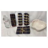 Heritage Pfaltzgraff Apple Bowl & Hand Towels