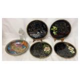 Vintage Metal "States" Bowl & Trays - See Desc
