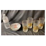 Spode Ship Erin Bowl & Culver Schooner Tumblers