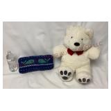 Vintage Thalhimers Snow Bear & Whale Pillow