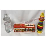 Vintage Brio Wooden Stacking Clown w Box - #30130