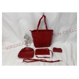 Jingpin Pebbled Handbag w Accessories - New