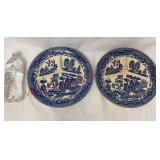 Blue Willow Occupied Japan Divided Grill Plates