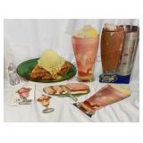 Vintage 1950s Die Cut Lithograph Diner Signs