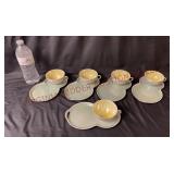 Victoria Czechoslovakia Lusterware Snack Set
