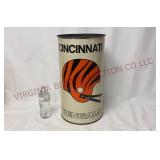 Vtg NFL Cincinnati Bengals 19" Metal Waste Can