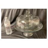 Round Glass Cake Stand with Dome Top