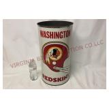 Vtg NFL Washington Redskins 19" Metal Waste Can