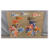 Vintage NFL Mini Felt Pennants Display - 40"x32"