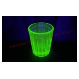 Green Depression Glass 3" Juice Shot Glass - Glows
