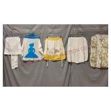 Vintage Fabric Kitchen Half Aprons & Smock