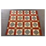 Vintage / Antique Hand Quilted Blanket - 70"x80"