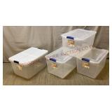 Storage Totes w Latching Lids - 4
