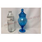 Mid Century Empoli Apothecary Candy Jar - 9" tall