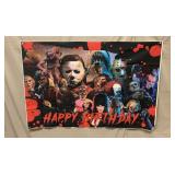 Horror Movie Happy Birthday Backdrop 39x59 Banner