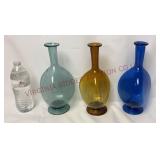 MCM Blown Glass Triangular Bottles / Vases - 3
