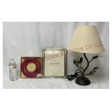 Decor - Picture Frames & Metal Bird Lamp