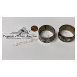925 Mexican Silver & Shell Napkin Rings - 2