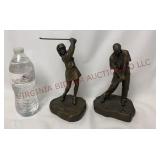 Vintage Bronze Finish Golfer Statues - Magnetic