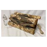 Vintage Real Logs Faux Fire Electric Fireplace