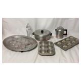 Vintage Aluminum Meat Tray, Coffee Pot & More!!!