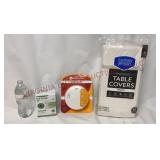 Eye Cleansing Wipes, Smoke Alarm. Table Covers NEW
