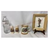 Vintage Salt & Pepper Set, Mug & Golf Tray