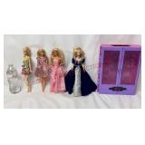 Barbie Closet & (4) Barbie Dolls