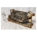 Vintage Real Logs Faux Fire Electric Fireplace