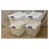 Sterilite 66 Qt Latching Lid Storage Totes - 4