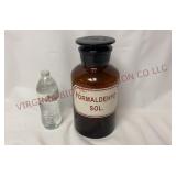 Amber Glass Formaldehyde Sol. Apothecary 11.5" Jar