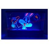 Vintage Bugs Bunny Black Light Clock & Mug
