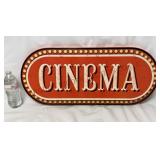 LED Lighted Cinema Sign - 28"x12" - Works!