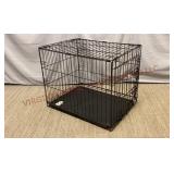 Foldable Metal Dog Crate w Tray - 25"x18"