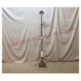 Art Deco Slag Uranium Glass Metal Twist Floor Lamp