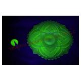 Vintage Lamp Finials & Bon Bon Dish - Glows!!!