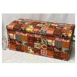 Vintage Vinyl Covered Storage Chest / Trunk