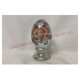 Fenton Art Glass Hand Painted Signed Pedestal Egg