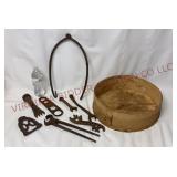Vintage / Antique Tools & Wood Cheese Round