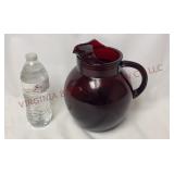 Vintage Anchor Hocking Royal Ruby Red Ball Pitcher