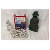 LED Icicle Lights & Snowman Tea Light Lantern
