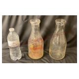 Richmond Dairy & Embossed Quart Milk Bottles