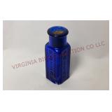 Antique Cobalt Blue Poison Bottle - 2.75" tall