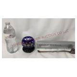 Dynasty Cobalt Cut to Clear Votive Holder, Snuffer