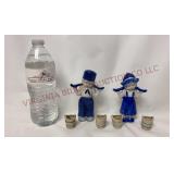 Vintage Dutch Boy & Girl Well Bucket Figurines