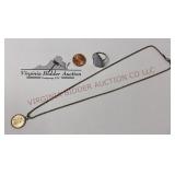 Jewelry - Sterling Ring & St Christopher Necklace