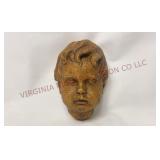Vintage Ceracast Belgium Bust Wall Plaque - 4.75"