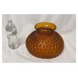 Quilted Diamond Glass Hurricane Lamp Shade