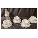 Fire King Bonnie Blue Carnation Cups & Saucers