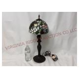 Leaded Stained Glass Table Lamp - 22" - Works!